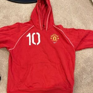 Nike Red Manchester United Hoodie Sweatshirt